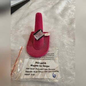 Wrapped For Danger Rose Gold and Black Ring